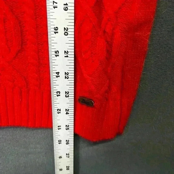 GH Bass Co. NWT Sweater Fall Womens M button cowl neck cute Waffle weave 0793 - Picture 6 of 8